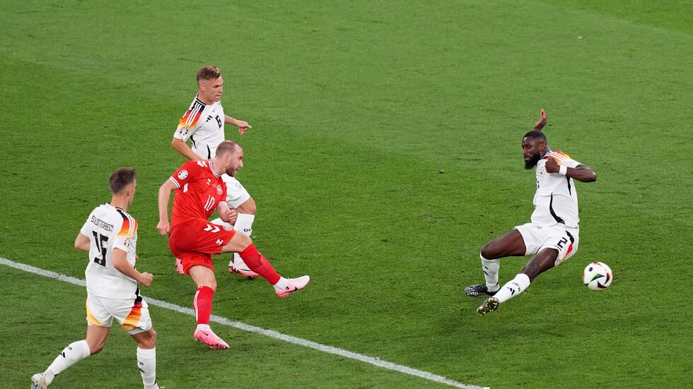 Christian Eriksen beim EM-Spiel gegen Deutschland.