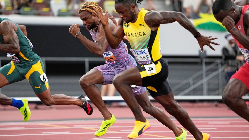 Wieder schnell, aber nicht der Beste: Olympiasieger Noah Lyles (m).
