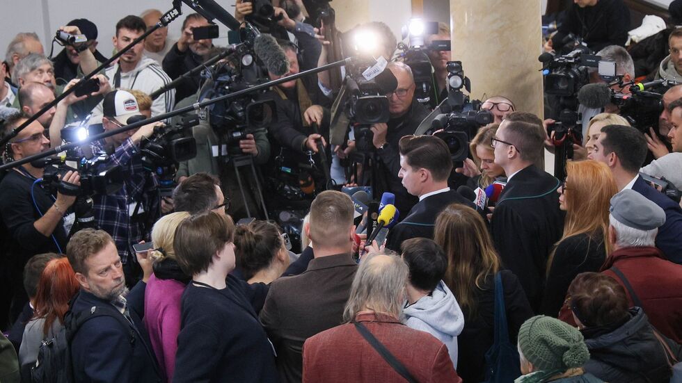 Großes Medieninteresse an der Verhandlung vor dem Bezirksgericht in Warschau Großes Medieninteresse an der Verhandlung vor dem Bezirksgericht in Warschau