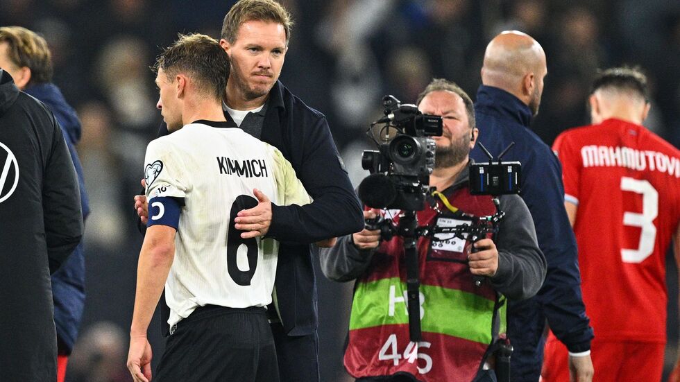 Nagelsmann und Kimmich sind nach dem Spiel gegen Luxemburg zufrieden. 