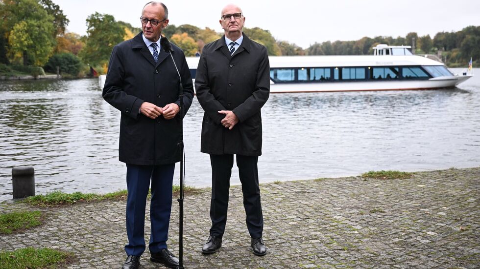 Merz war zu Gast in Brandenburg - eine seiner Äußerungen dort sorgt für massive Kritik.  Merz war zu Gast in Brandenburg - eine seiner Äußerungen dort sorgt für massive Kritik.