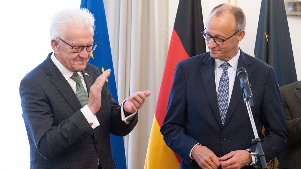 Kanzler Merz absolviert einen Antrittsbesuch in Baden-Württemberg. 
