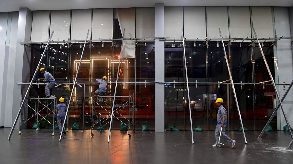 Der Taifun könnte am Abend in Vietnam Land erreichen. Der Taifun könnte am Abend in Vietnam Land erreichen.