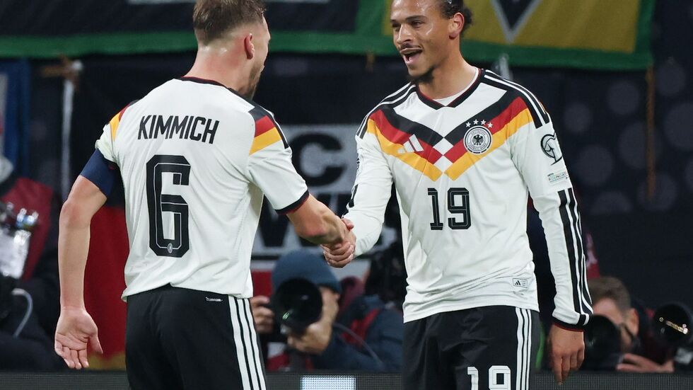 WM-tauglich: Kimmich und Sané beim 6:0. WM-tauglich: Kimmich und Sané beim 6:0.