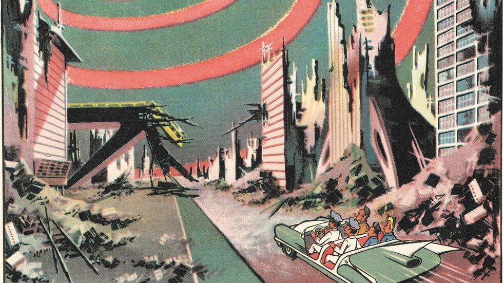 Eine Szene aus dem Mosaikheft 27, in dem Dig und Dag den Planeten Nucleon besuchen.
Die Figur Digedags taucht von Heft 21 bis 99 nicht auf, wurde dann wieder eingeführt und war ab Heft 141 wieder ständig vorhanden. Eine Szene aus dem Mosaikheft 27, in dem Dig und Dag den Planeten Nucleon besuchen. Die Figur Digedags taucht von Heft 21 bis 99 nicht auf, wurde dann wieder eingeführt und war ab Heft 141 wieder ständig vorhanden.