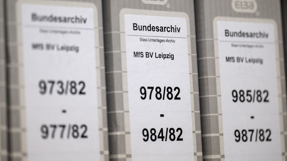 Akten im Stasiarchiv Leipzig (Archivfoto)