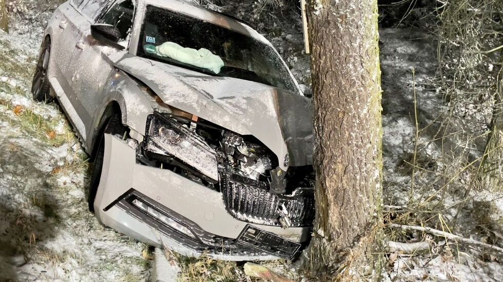 Am Unfallort in Jahnsbach.