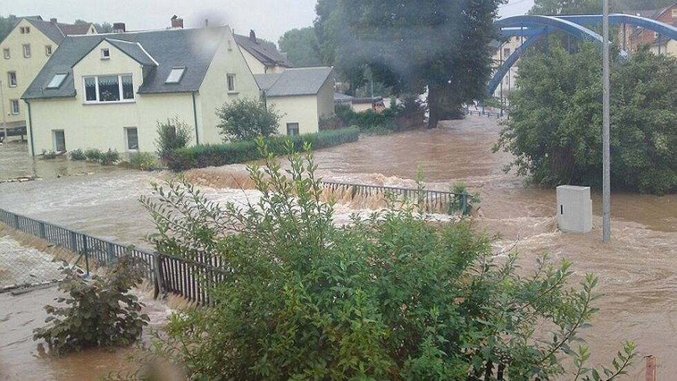 Wenn die Pegel von Zwönitz und Würschnitz anschwellen, kommt es in Chemnitz immer wieder zu Hochwasser.