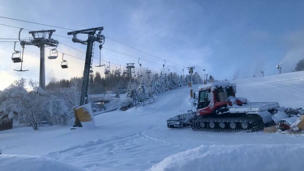 Die extrabreite familienfreundliche Piste ist 650m lang.