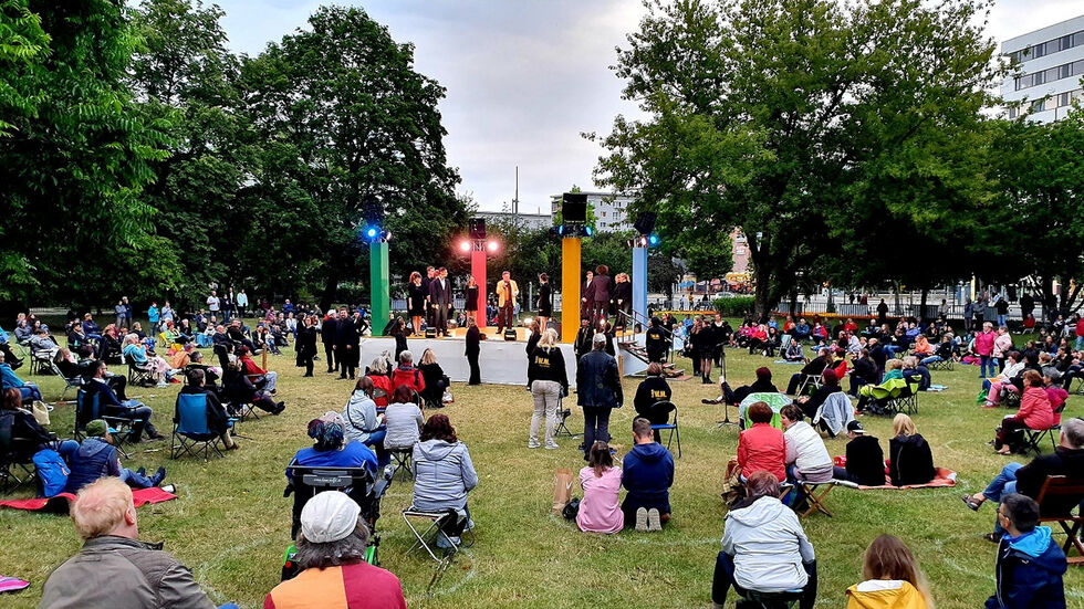 Der Stadthallenpark beim Parksommer