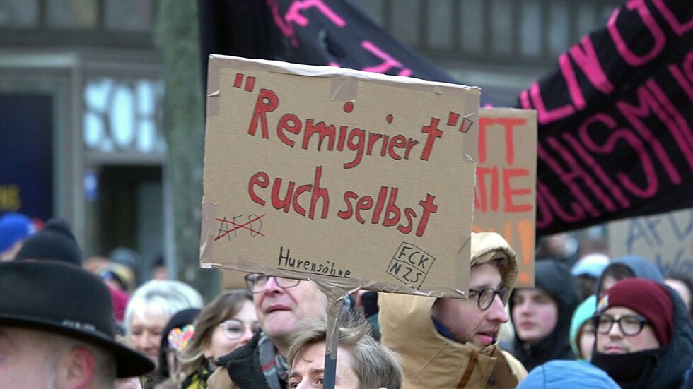 Aich in Chemnitz gingen die Menschen auf die Straße