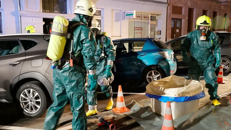 Schon 2022 gab es in der Wohnung auf dem Kaßberg einen Gefahrguteinsatz. Schon 2022 gab es in der Wohnung auf dem Kaßberg einen Gefahrguteinsatz.
