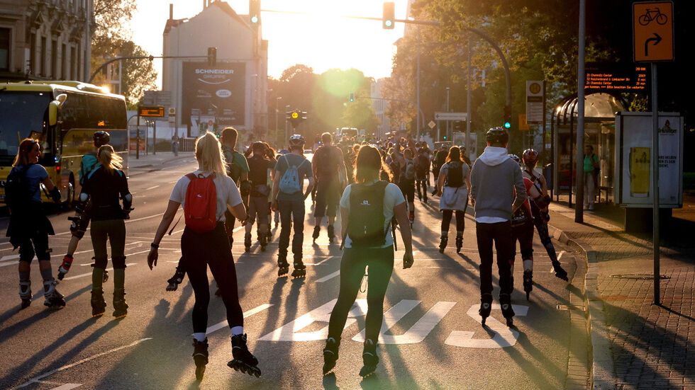 Skaterlauf in Chemnitz (Archivbild) Skaterlauf in Chemnitz (Archivbild)