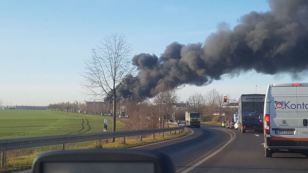 Industriebrand in Zwenkau © Einsatzfahrten Leipzig
