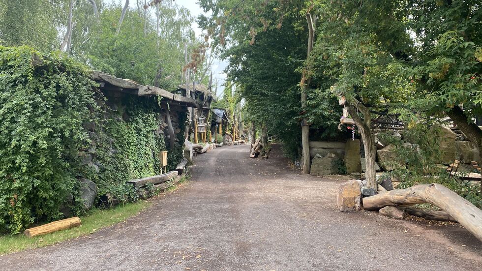 Blick in einen der vielen Wege im Park. Blick in einen der vielen Wege im Park.