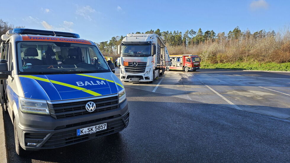 Der Parkplatz Rossauer Wald musste aus Sicherheitsgründen gesperrt werden. 