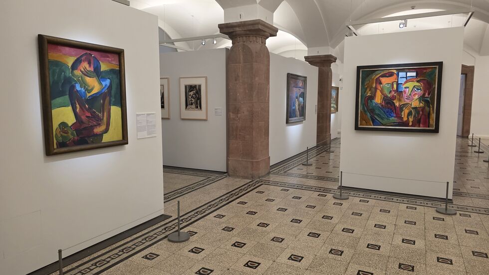 Der erste Blick in den neue Ausstellung in den Kunstsammlungen, die morgen eröffnet wird.