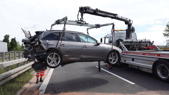Der Audi war nicht mehr fahrtüchtig.