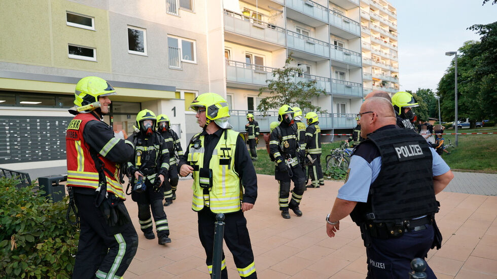 Die Chemnitzer Berufsfeuerwehr und weitere Freiwillige Feuerwehren waren vor Ort.