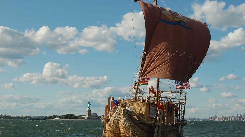 Mit der Abora3 segelte Dominique Görlitz auf dem Atlantik. Foto: Archiv Mit der Abora3 segelte Dominique Görlitz auf dem Atlantik. Foto: Archiv