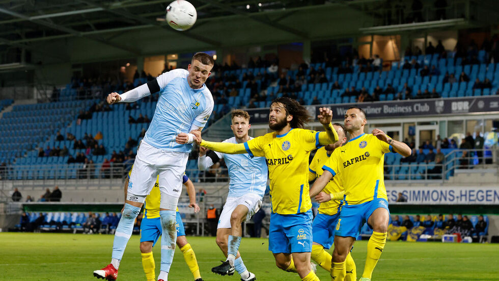 Kilian Pagliuca bei der Partie gegen Lok Leipzig.