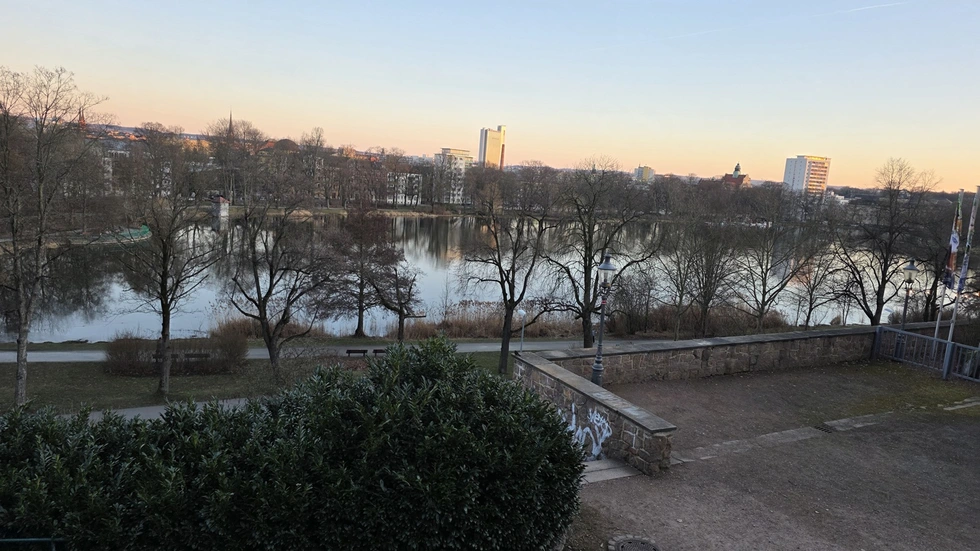 Schlossteich am Abend