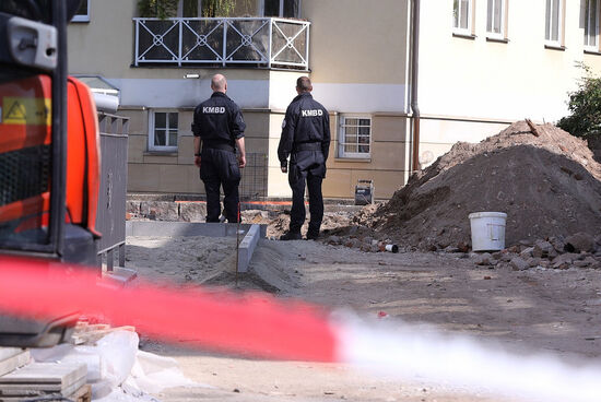Granatenfund Bei Bauarbeiten auf einem Grundstück an der Georgenstraße sind Handgranaten gefunden worden.