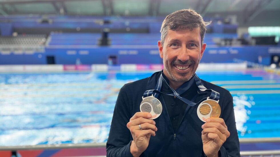 Stev Theloke, Rückenschwimm-Legende aus Chemnitz, jagt bei der Masters-WM in Singapur neue Titel. 