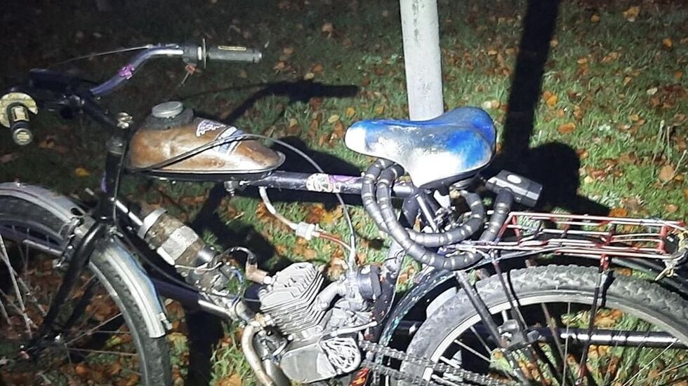 So sah das umgebaute Mountain-Biker aus.