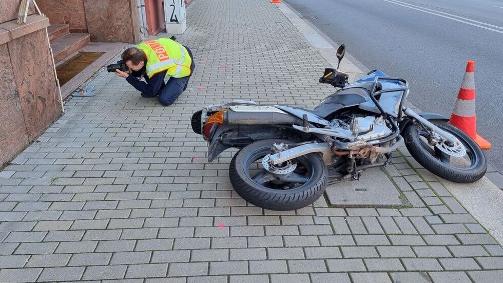 An der Unfallstelle.